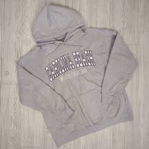 Carolina Beach Gray Pullover Hoodie Size Large Unisex Shark Tee Perfect Hoodie